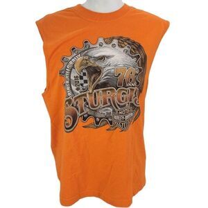 Harley Davidson Sturgis Orange Tank Eagle Biker